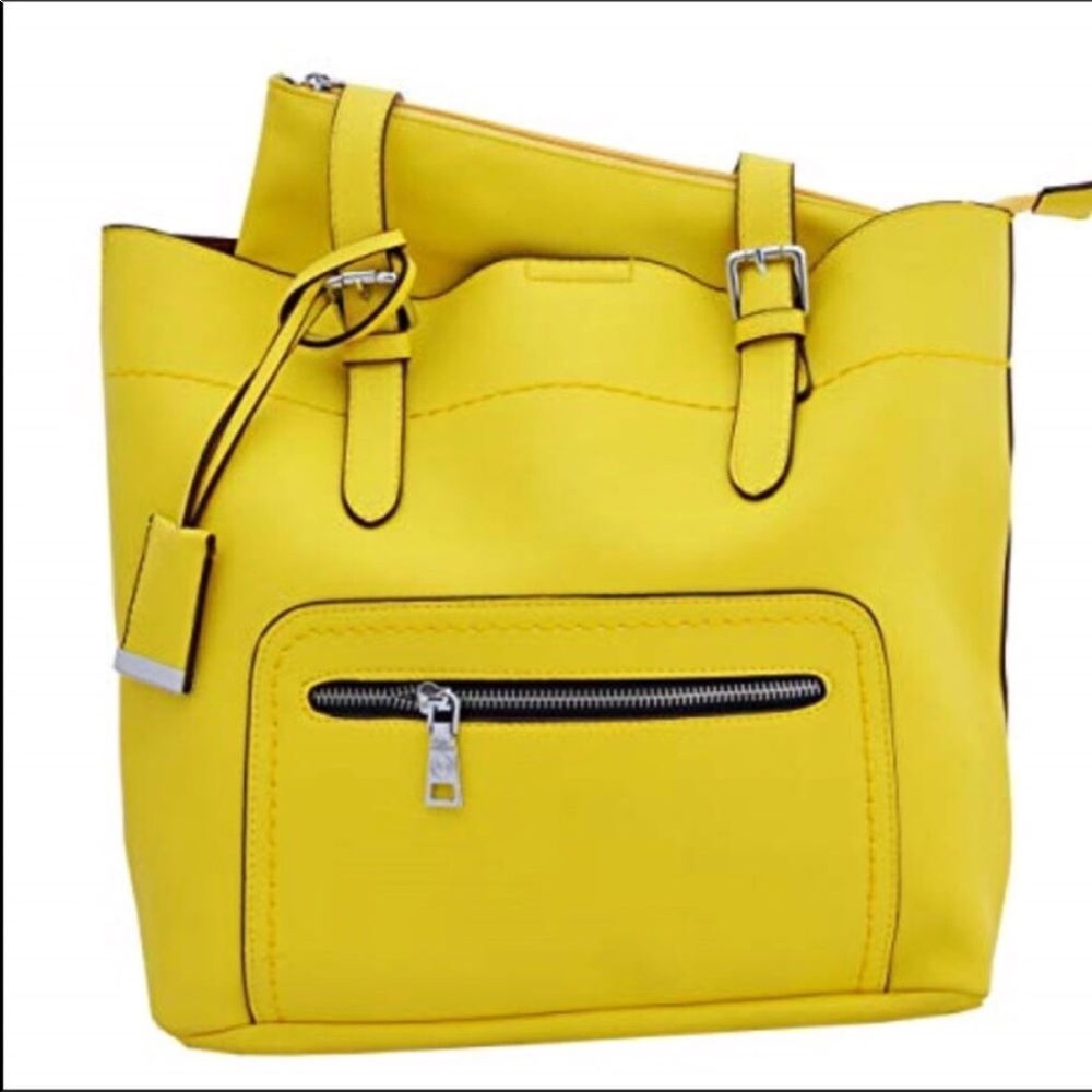 MoDA 🍋NEW Lemon 2pc large tote/makeup case/keyfob